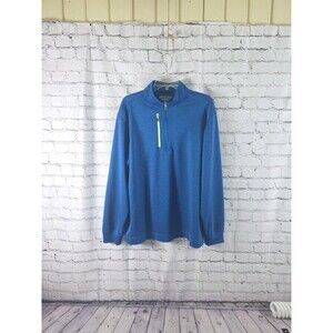 PEBBLE BEACH Performance Men's XL Blue 1/4 ZIP Pullover